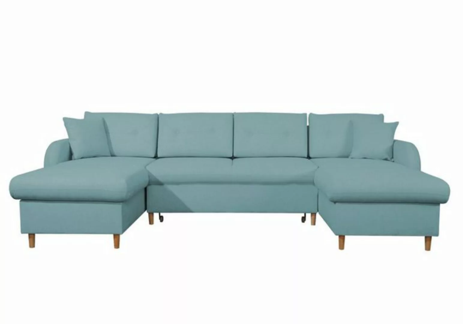 JVmoebel Ecksofa Wohnlandschaft Ecksofa Stoff U-Form Bettfunktion Couch Des günstig online kaufen