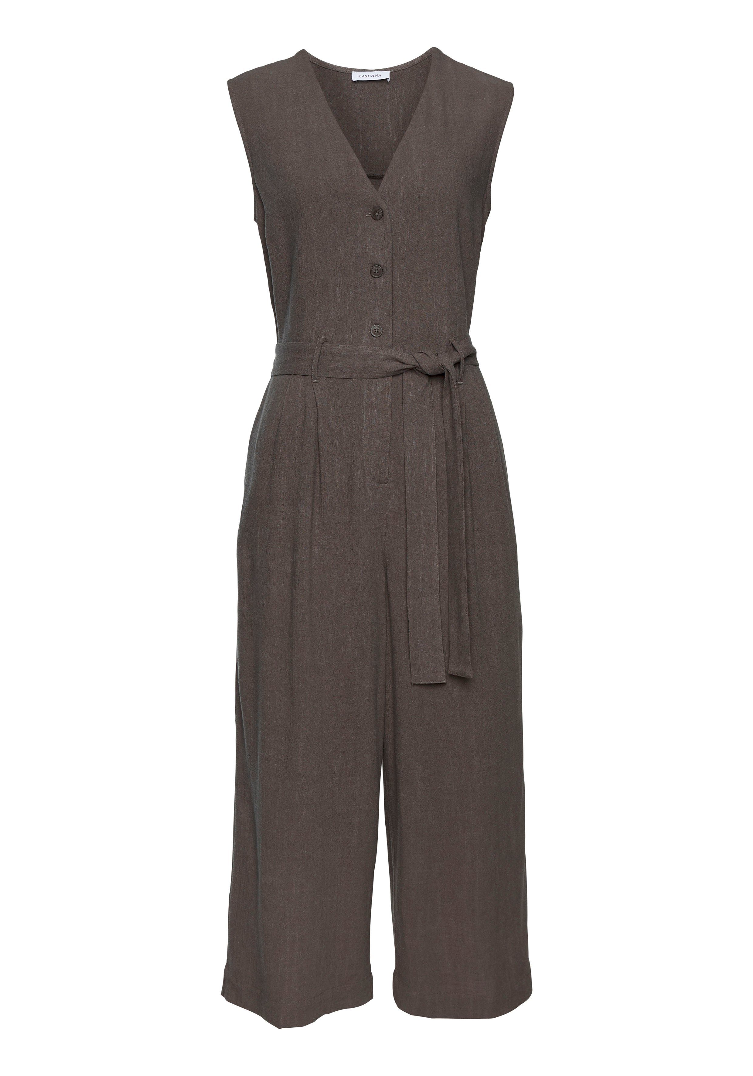 LASCANA Overall, (mit Bindegürtel), und Taschen, sommerlicher Jumpsuit, cas günstig online kaufen
