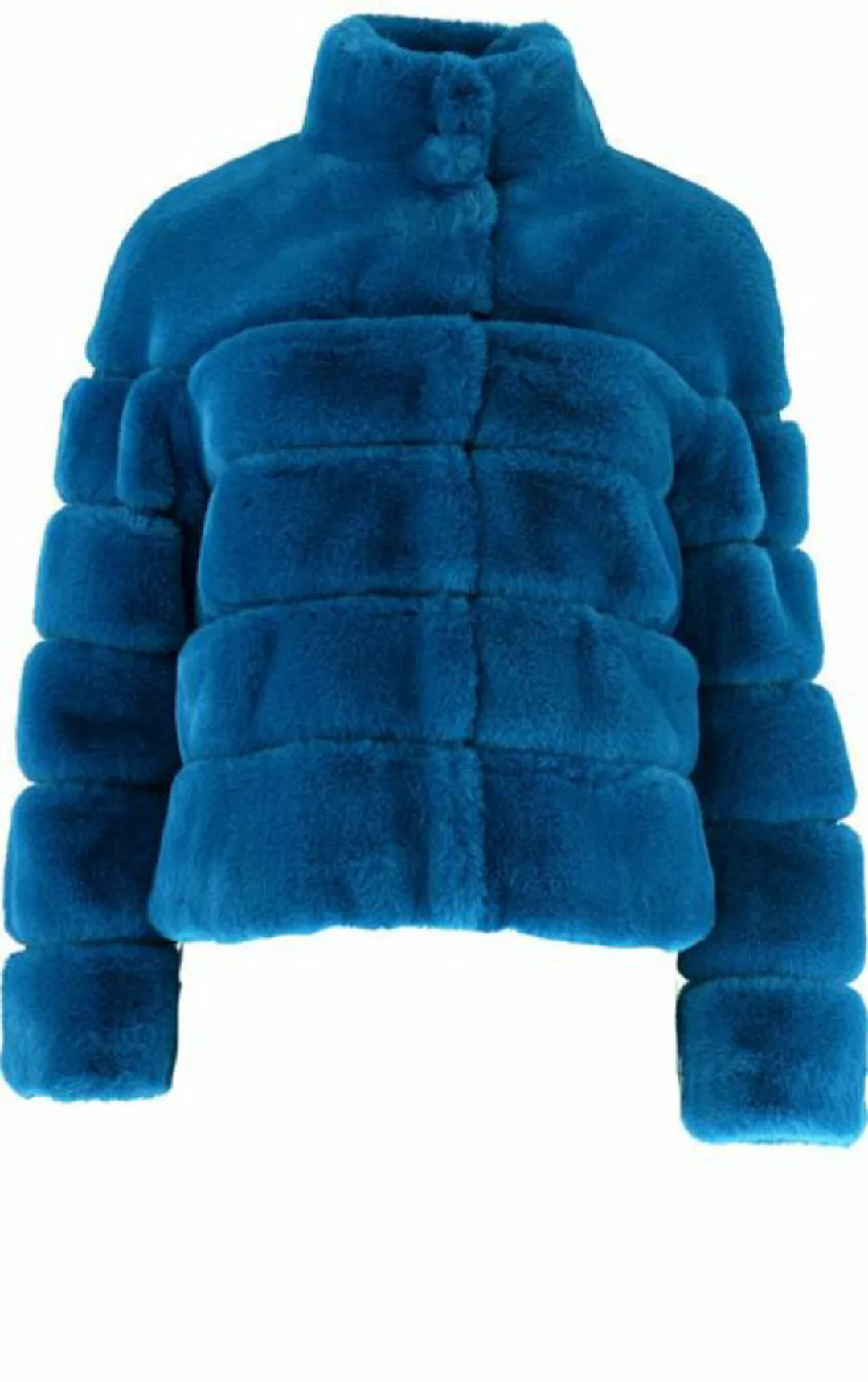 Antonio Cavosi Winterjacke hochwertige Web-Pelz Jacke in blau günstig online kaufen