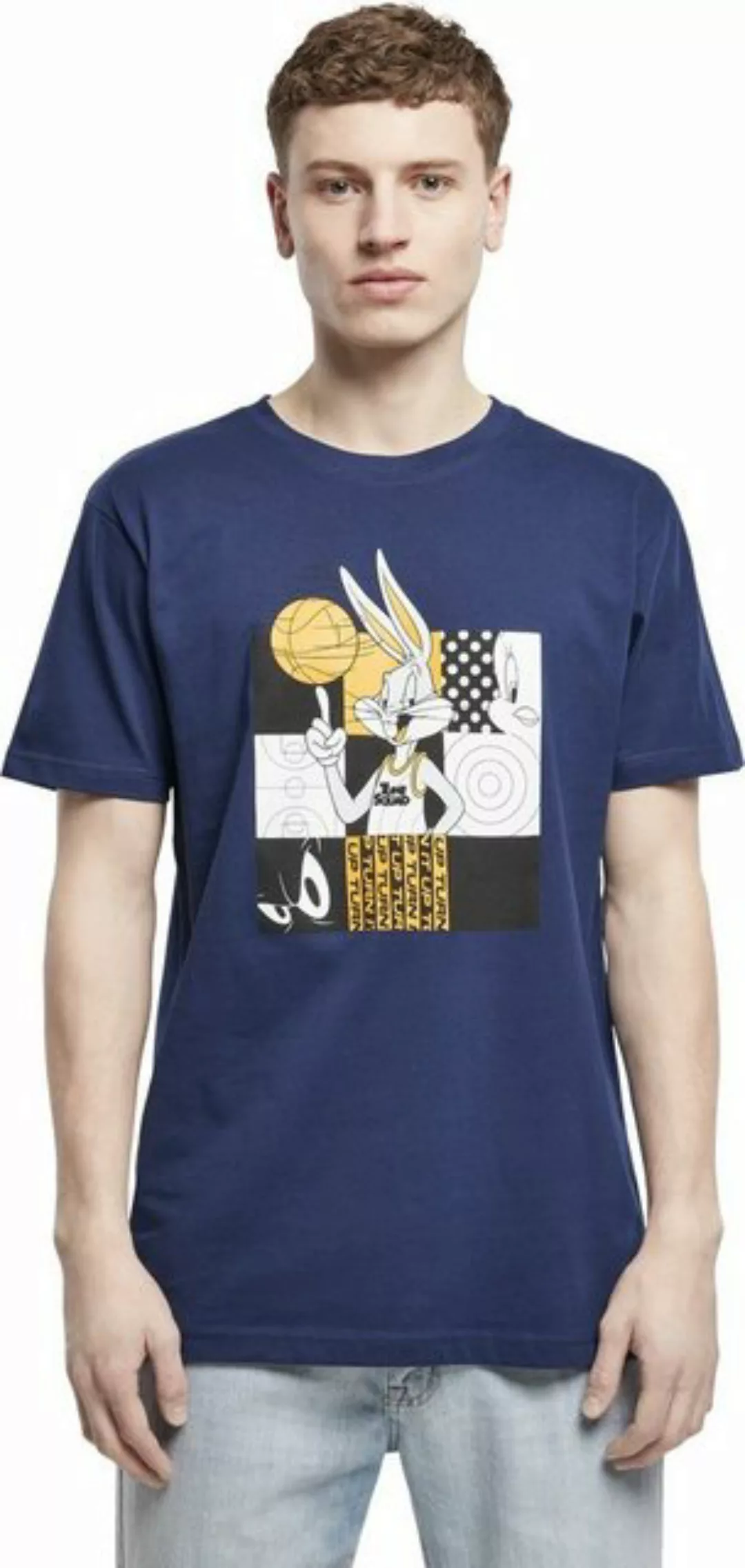 MisterTee Kurzarmshirt "MisterTee Herren Space Jam Bugs Bunny Basketball Te günstig online kaufen