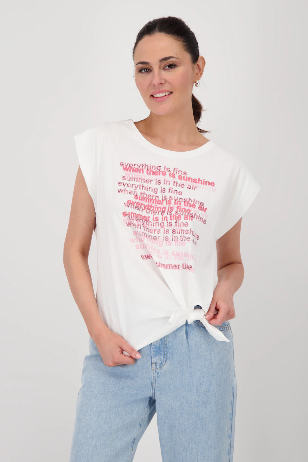Monari Rundhalsshirt, mit Schriftdruck günstig online kaufen