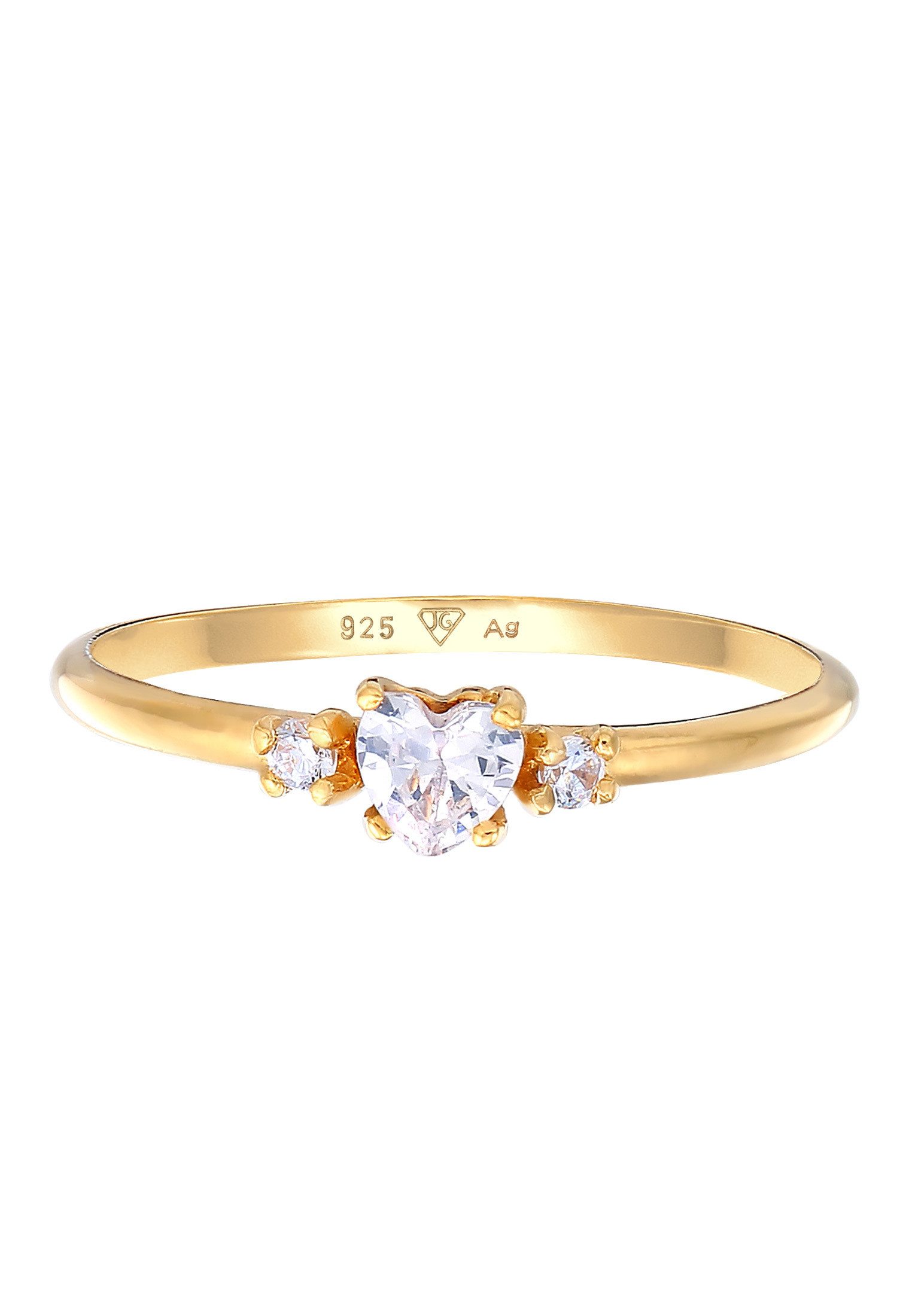 Elli Fingerring Herz Zirkonia Liebe Verlobung günstig online kaufen