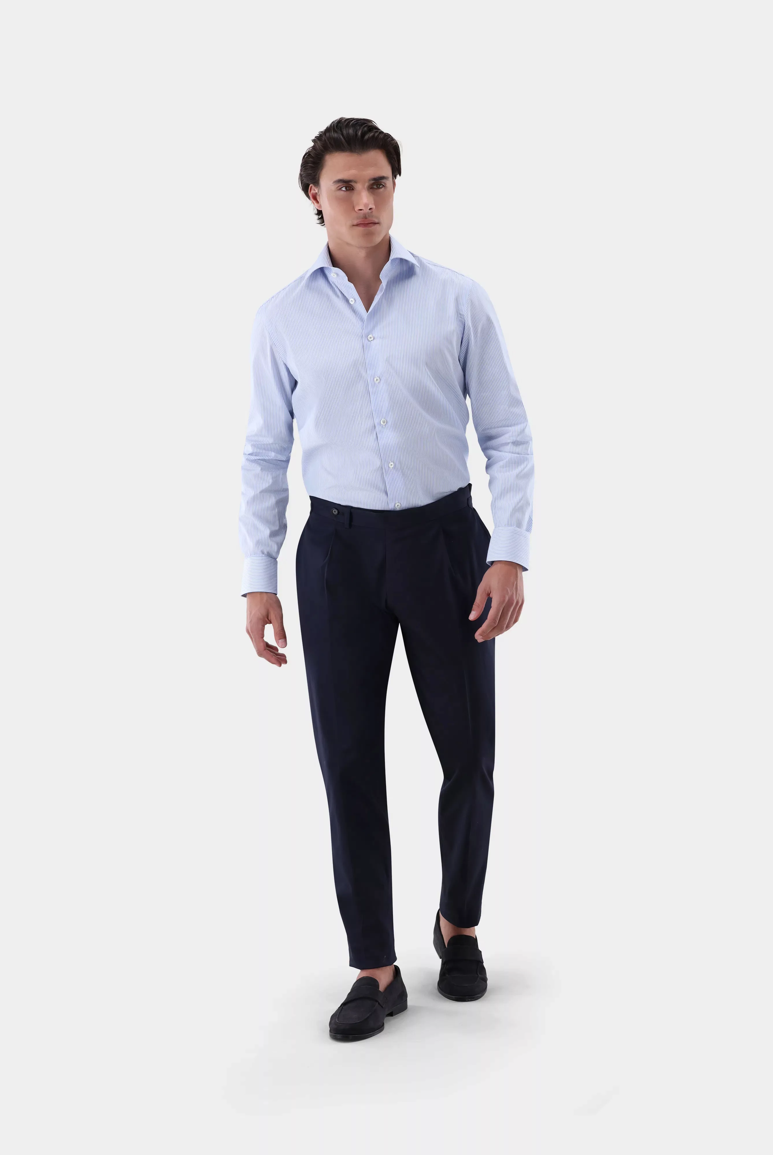 Gestreiftes Popeline Hemd Tailor Fit günstig online kaufen