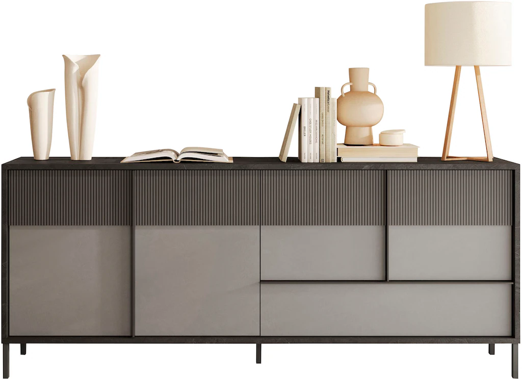 LC Sideboard "Everest Breite 206 cm, Kommode mit 4 Türen u. 1 Schubkasten" günstig online kaufen