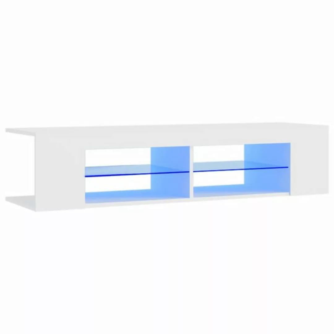 vidaXL TV-Schrank TV-Schrank mit LED Leuchten Weiß 135x39x30 cm Lowboard günstig online kaufen