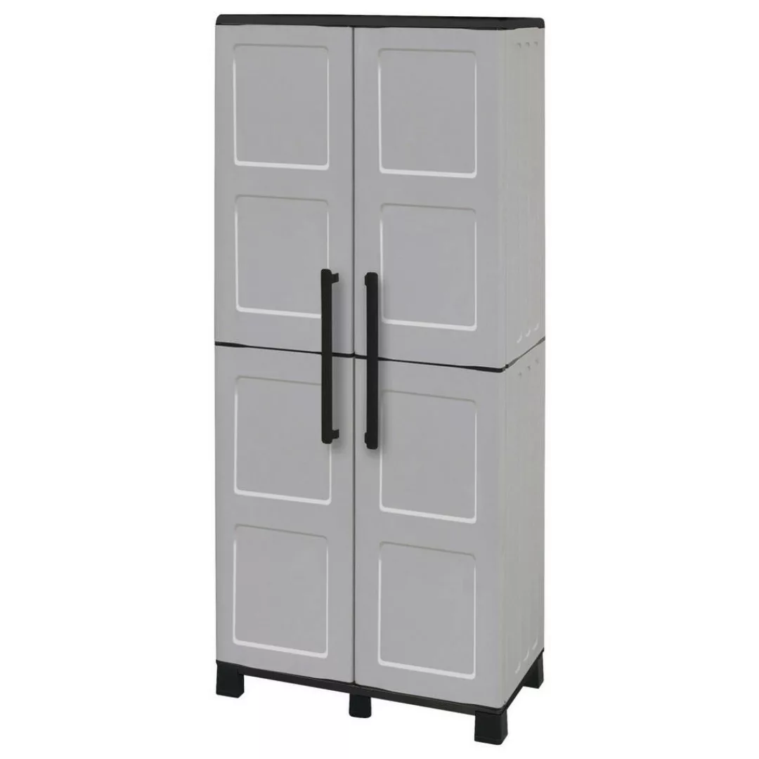 Linea Idea Kunststoffschrank Idea grau Kunststoff B/H/T: ca. 68x169x37 cm günstig online kaufen