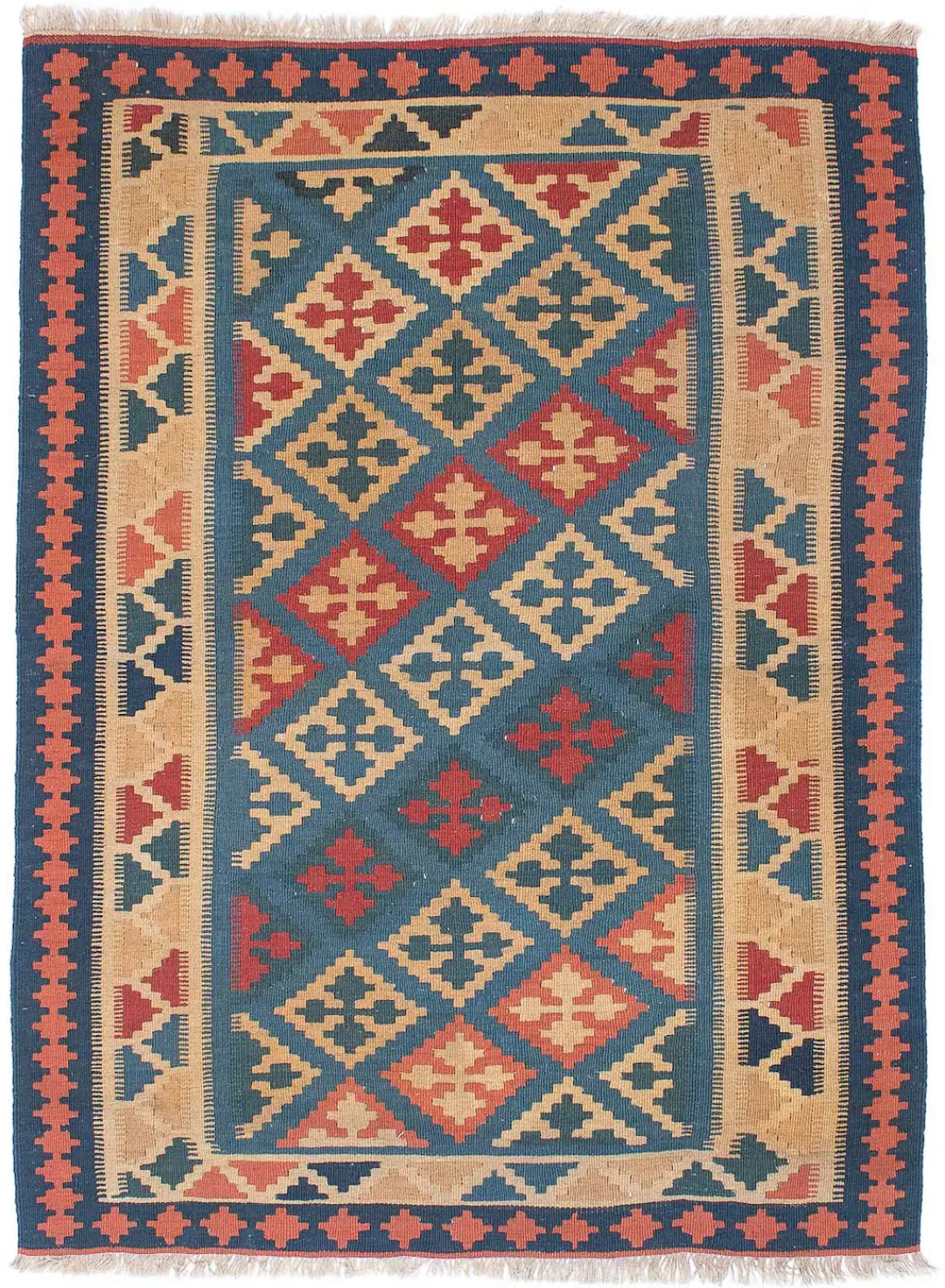 morgenland Wollteppich »Kelim Fars Durchgemustert 180 x 130 cm«, rechteckig günstig online kaufen