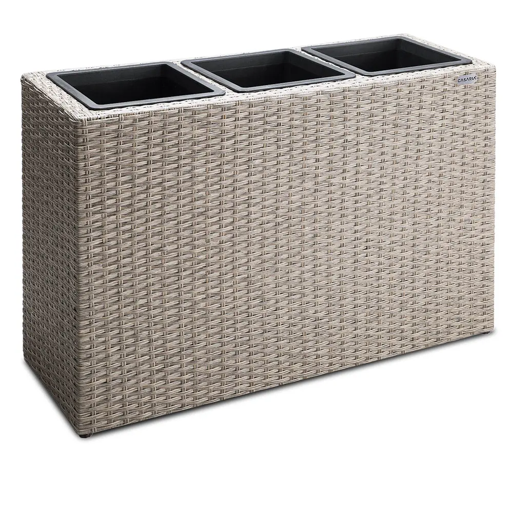 Polyrattan Blumentopf Creme 83x30,5x60cm günstig online kaufen