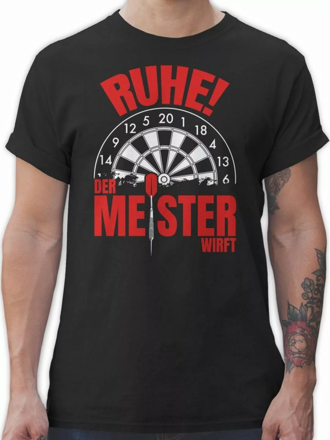 Shirtracer T-Shirt Ruhe! Der Meister wirft Sport Zubehör günstig online kaufen