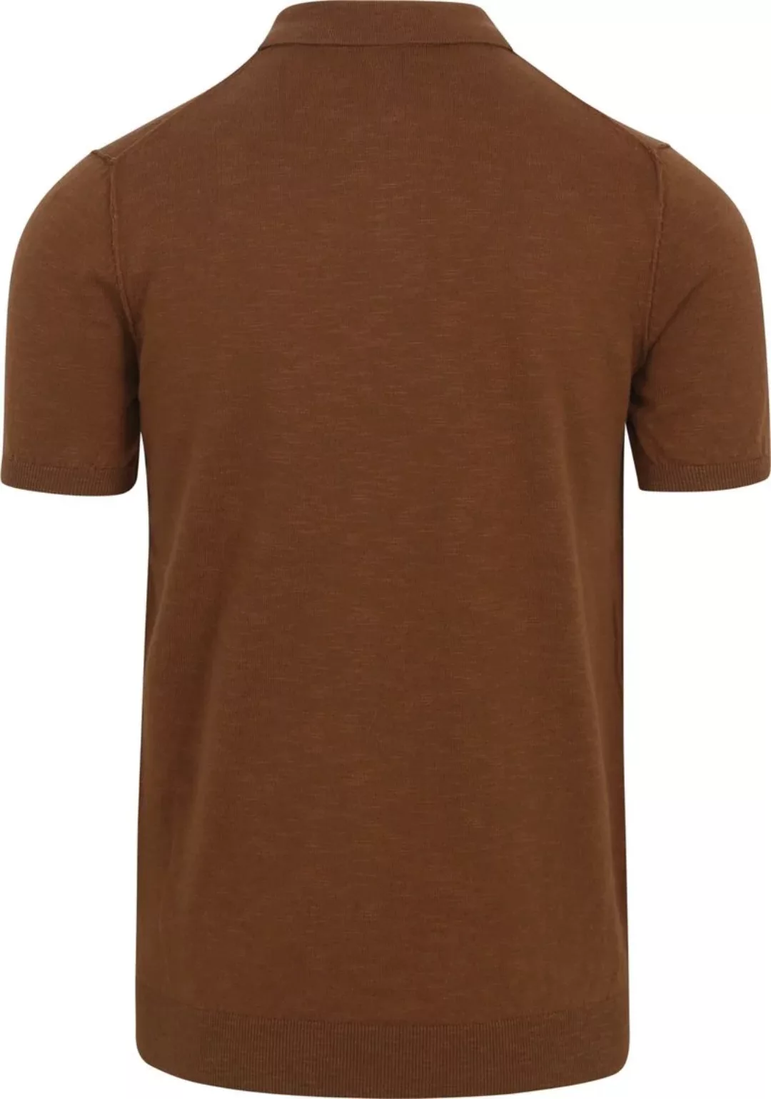 No Excess Knitted Poloshirt Braun - Größe L günstig online kaufen