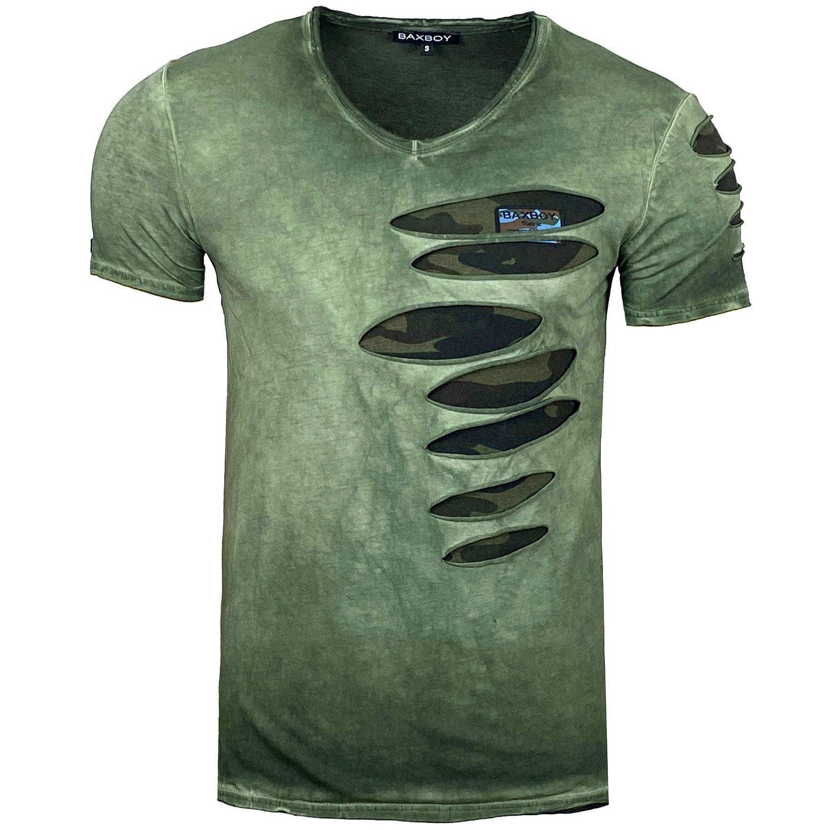 Baxboy T-Shirt Baxboy Used Look Rundhals günstig online kaufen
