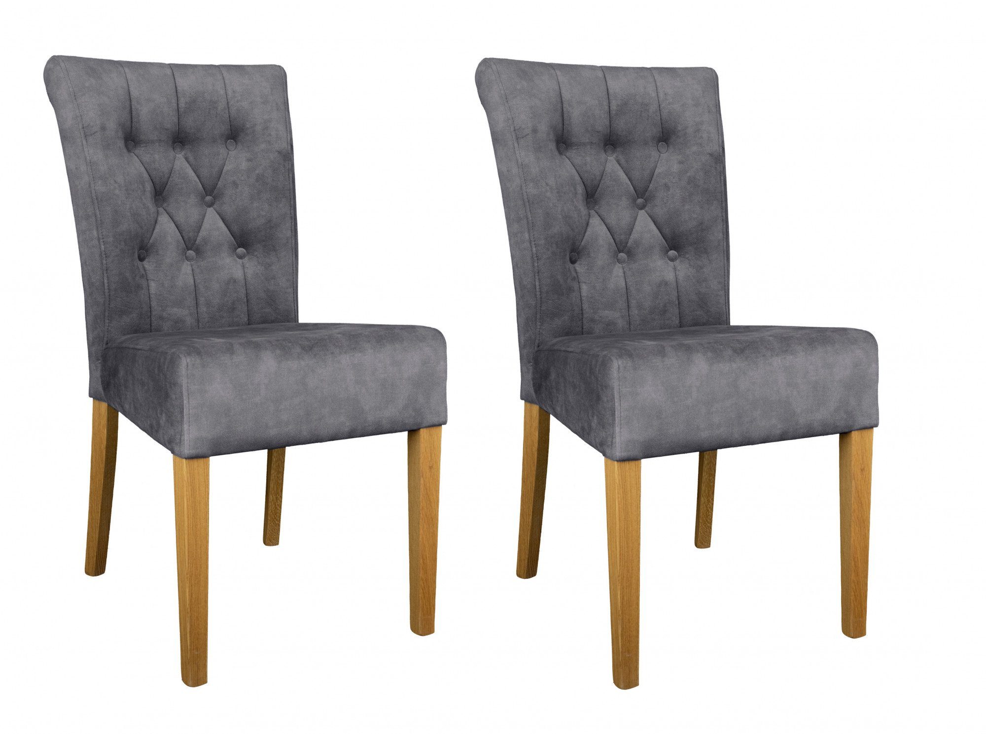 Home affaire 4-Fußstuhl "Ravenna", (Set), 2 St., Samtvelours, Esszimmerstuh günstig online kaufen