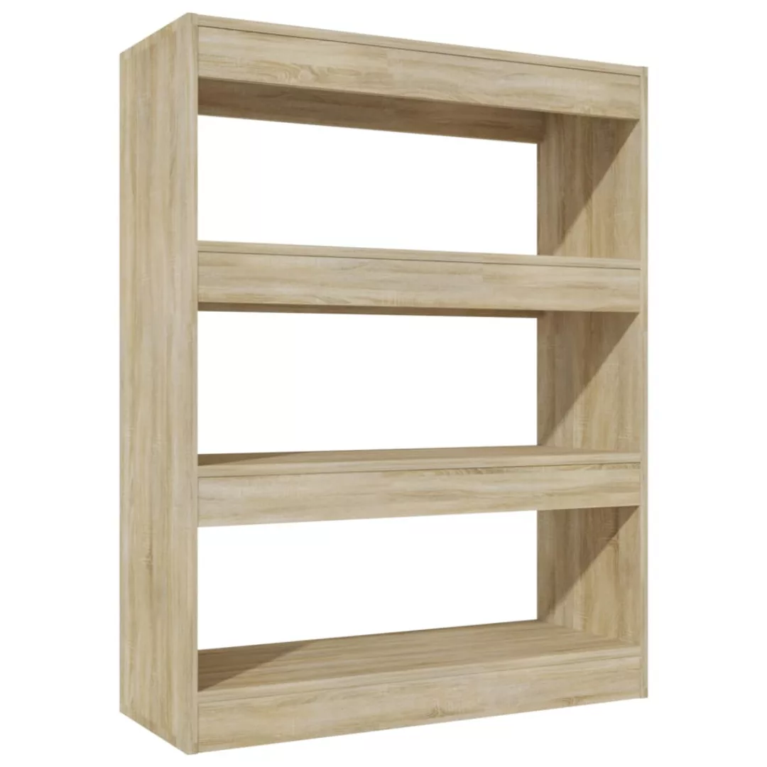 Vidaxl Bücherregal/raumteiler Sonoma-eiche 80x30x103 Cm Holzwerkstoff günstig online kaufen