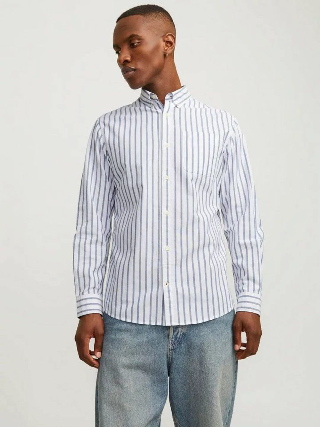 Jack & Jones Langarmhemd Einfarbiges Plus Size Hemd Übergrößen Business Shi günstig online kaufen