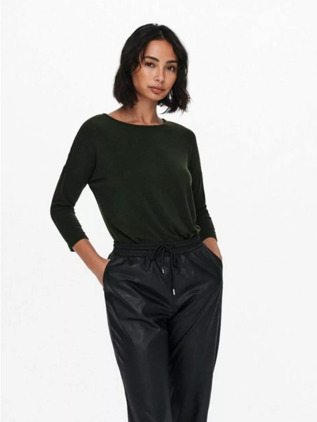 ONLY Strickpullover Dünner Strickpullover 3/4 Langarm Shirt Basic Sweater O günstig online kaufen