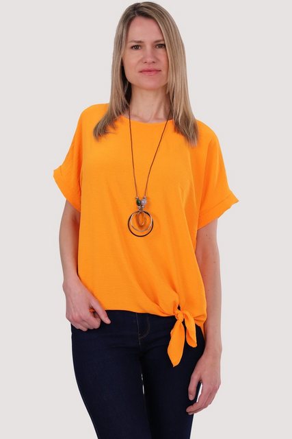 malito more than fashion Blusenshirt 10508 mit Bindeknoten und Kette Einhei günstig online kaufen