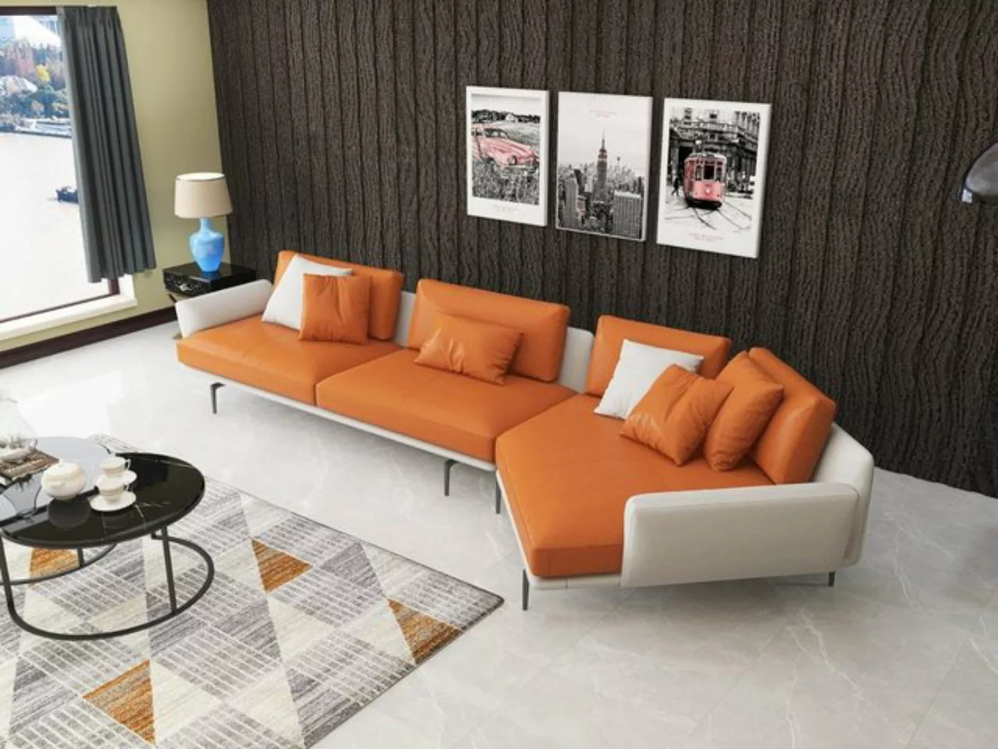 JVmoebel Ecksofa Ecksofa L-Form Stoff Couch Wohnlandschaft Garnitur Design, günstig online kaufen