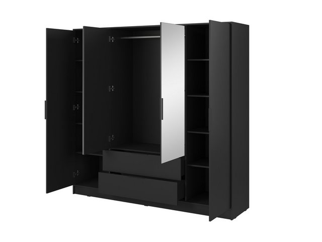 Goldstoff Kleiderschrank NADI – 220 cm breit 4-türiger Kleiderschrank (4 Fa günstig online kaufen