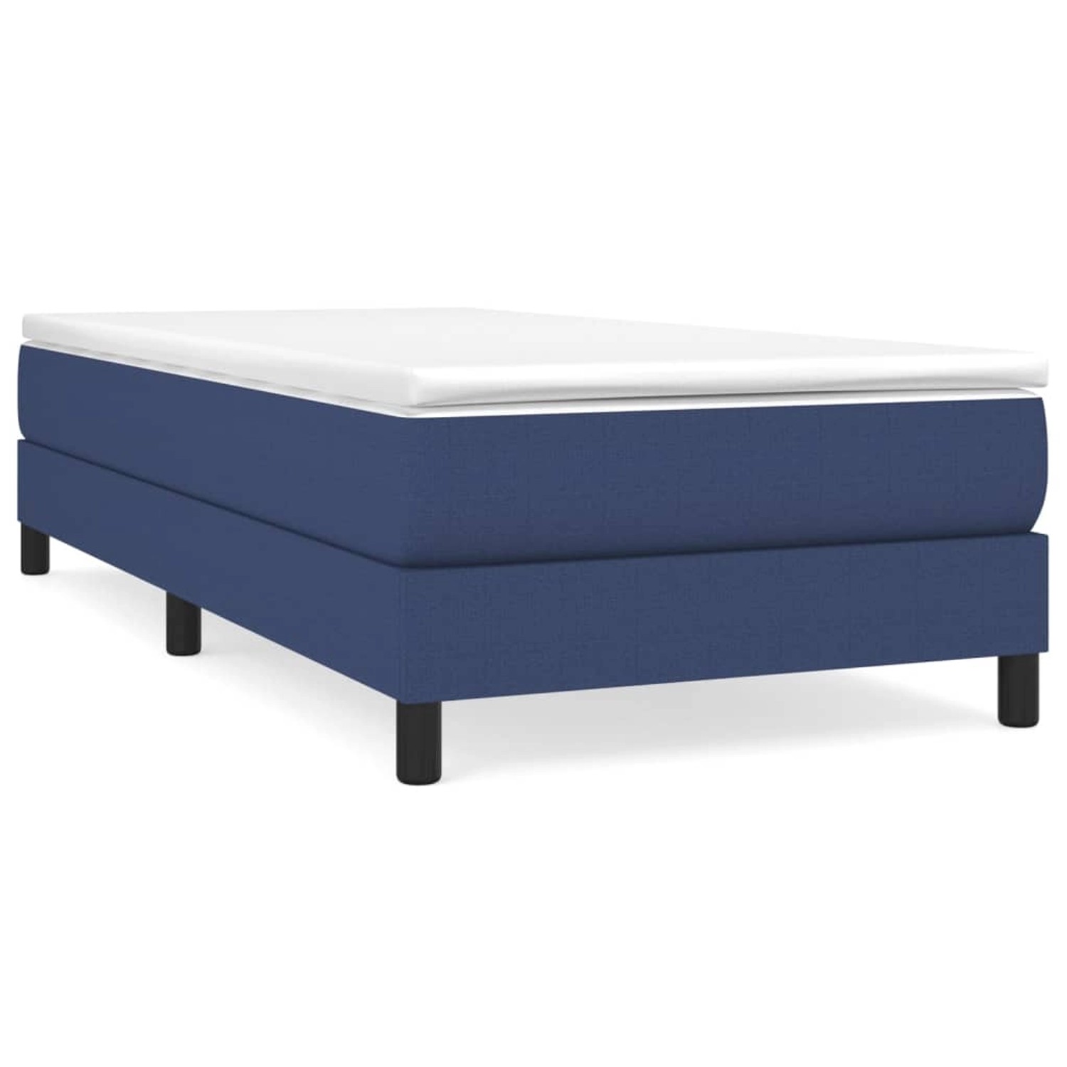 vidaXL Boxspringbett mit Matratze Blau 90x200 cm Stoff1466966 günstig online kaufen