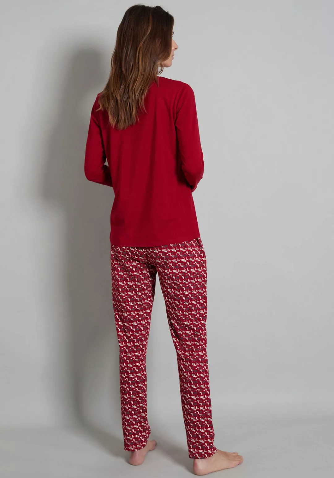 TOM TAILOR Pyjama, (2 tlg.), mit winterlichem Print günstig online kaufen