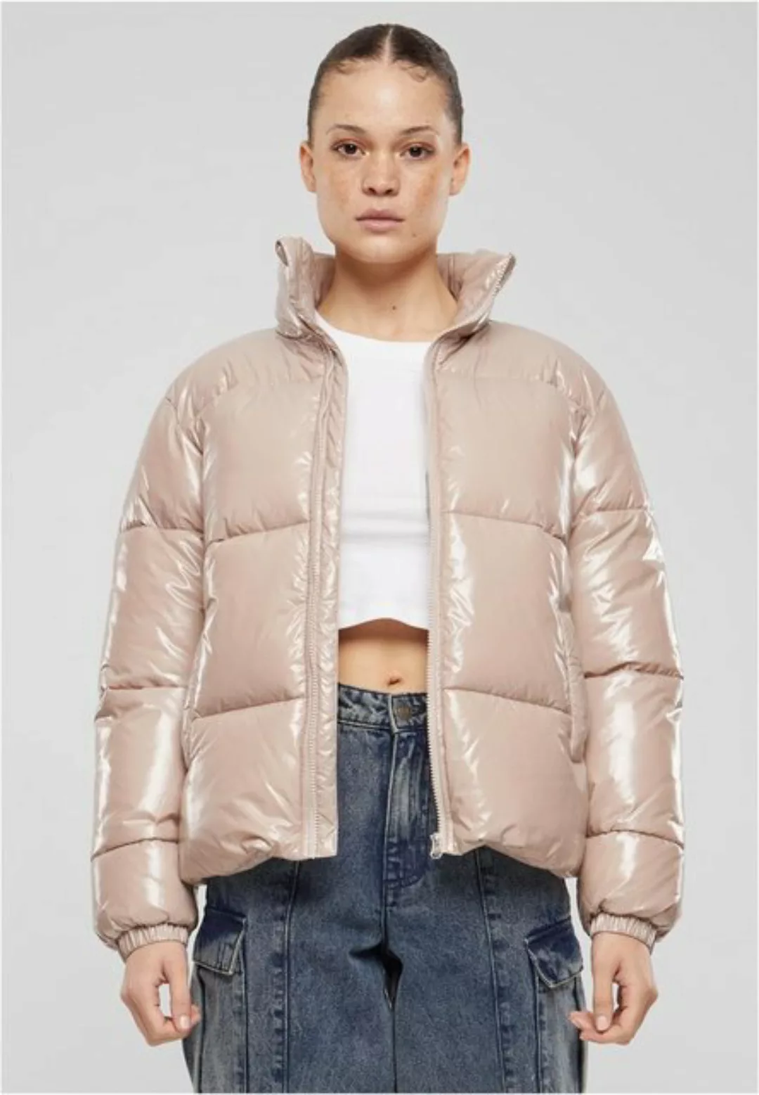 URBAN CLASSICS Steppjacke Ladies Recycled Short Shiny Puffer Jacket günstig online kaufen