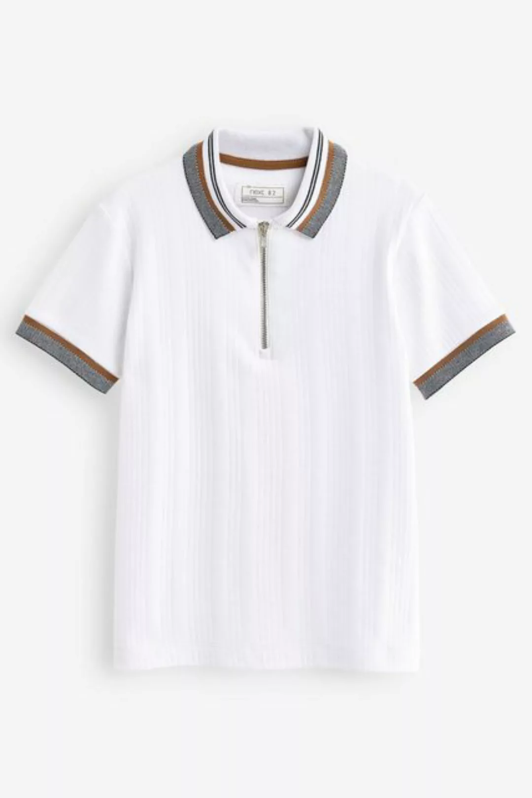 Next Poloshirt Kurzärmeliges Polohemd mit Reißverschluss (1-tlg) günstig online kaufen