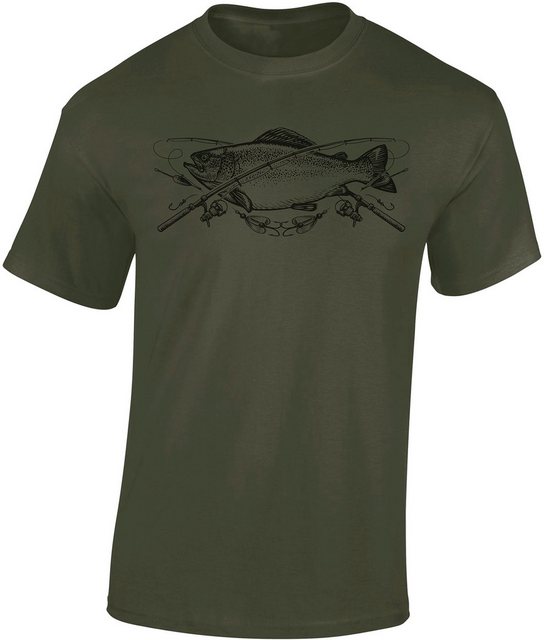 Baddery Print-Shirt Angel T-Shirt: "The Reel Catch" - Angler Geschenke, hoc günstig online kaufen