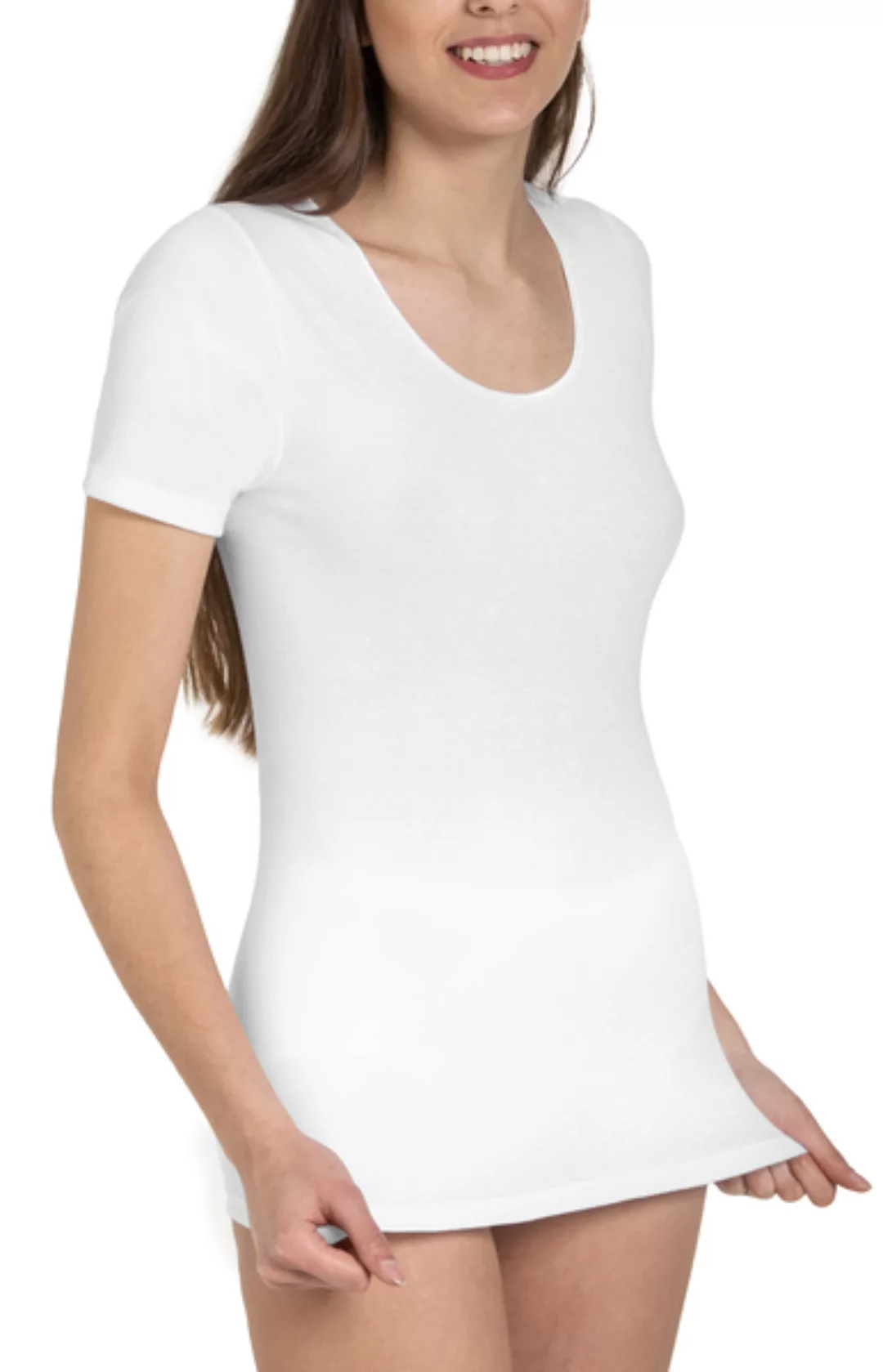 Damen Shirt 1/2 Arm Feinripp 5er Pack günstig online kaufen