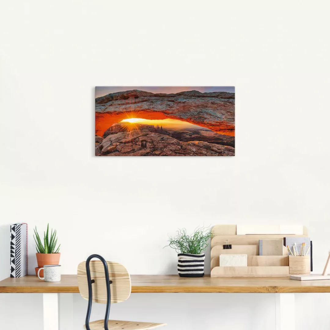 Artland Wandbild "Iconic Mesa Arch", Felsen, (1 St.), als Alubild, Outdoorb günstig online kaufen