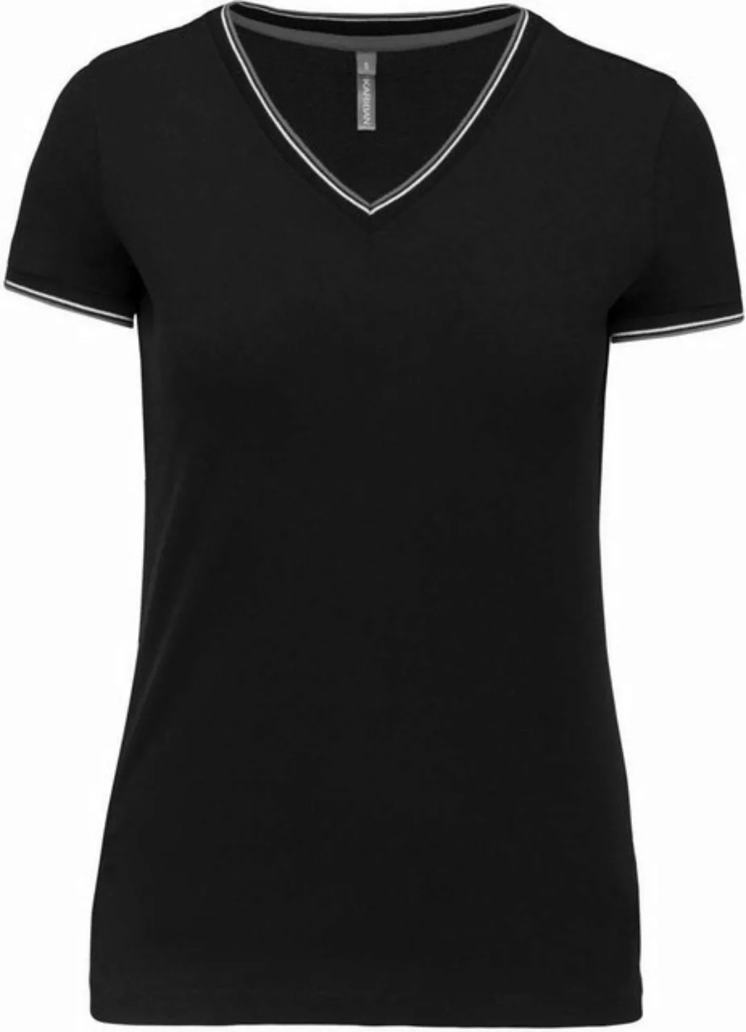 Kariban V-Shirt Kariban Damen T-Shirt V-Neck V-Ausschnitt Pique Polo Shirt günstig online kaufen
