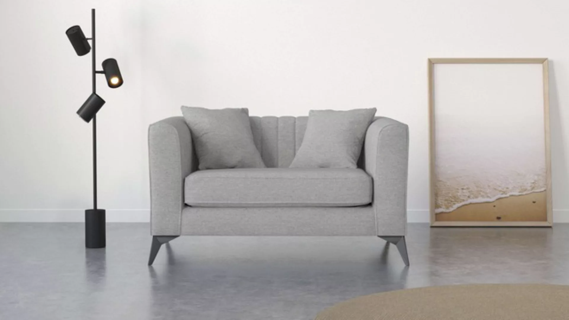 Places of Style Loveseat »MATTHEW B/T/H: 130/86/74 cm Sessel«, incl. Zierki günstig online kaufen