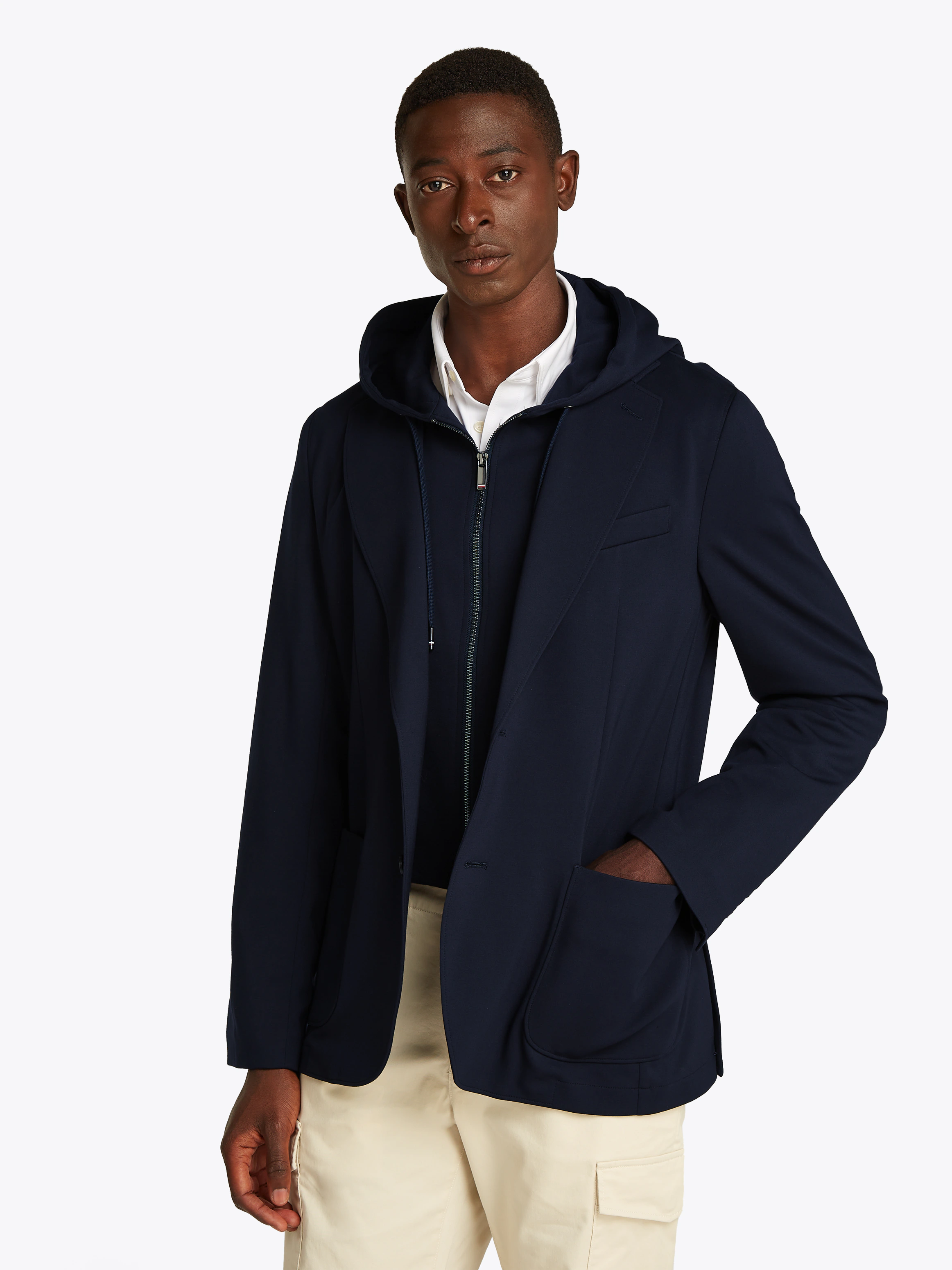 Tommy Hilfiger Sakko "DC PUNTO MILANO HOOD BLAZER", mit herausnehmbaren Kap günstig online kaufen