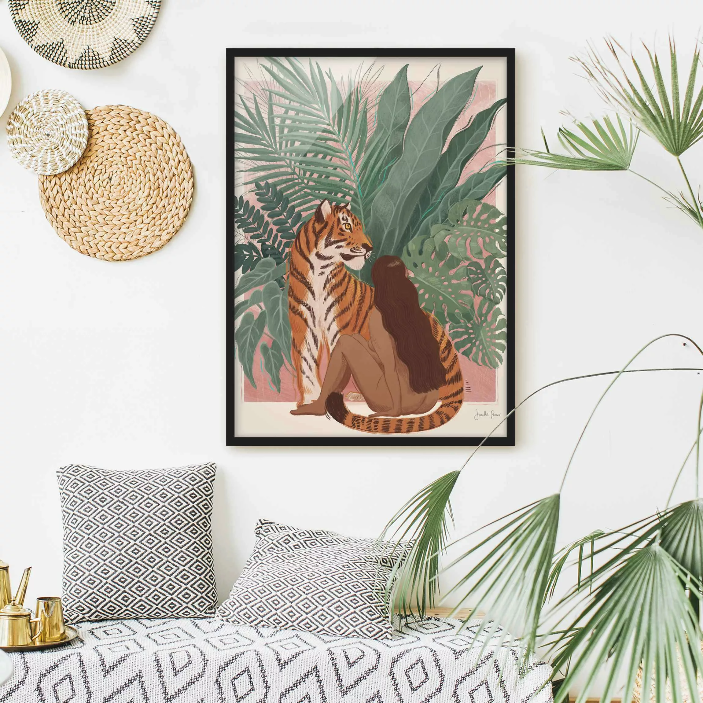 Bild mit Rahmen Majestätische Wildkatzen II günstig online kaufen