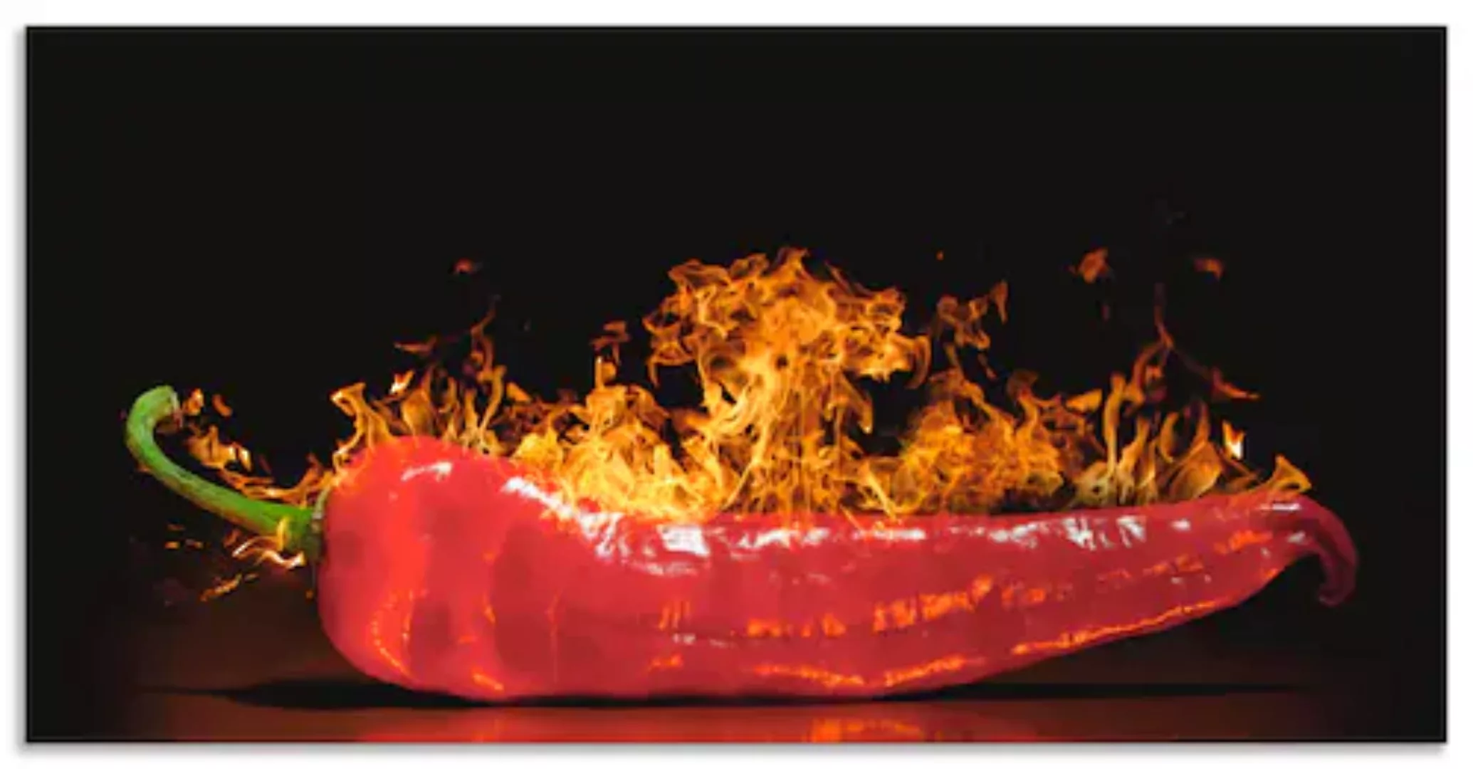 Artland Küchenrückwand »Roter scharfer Chilipfeffer«, (1 tlg.), Alu Spritzs günstig online kaufen