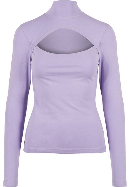 URBAN CLASSICS T-Shirt TB4513 - Ladies Cut-Out Turtleneck Longsleeve lavend günstig online kaufen