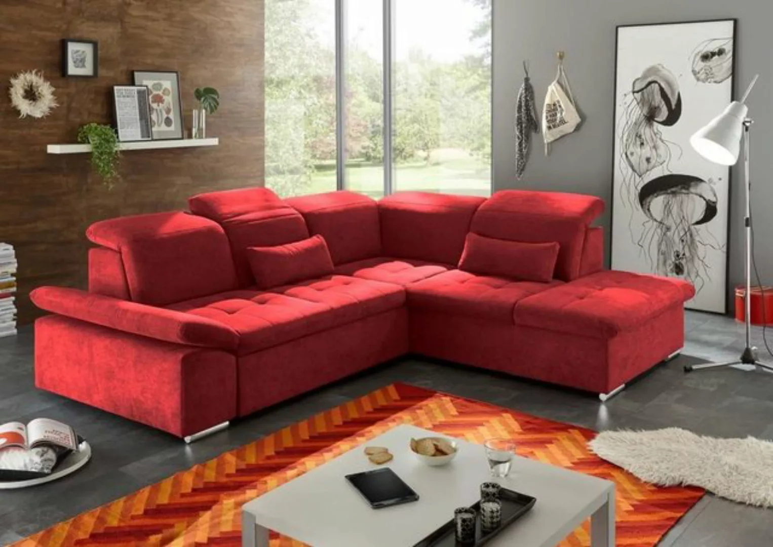 ED EXCITING DESIGN Ecksofa, Wayne Ecksofa 276x240 cm Couch Eckcouch Sofa Ro günstig online kaufen