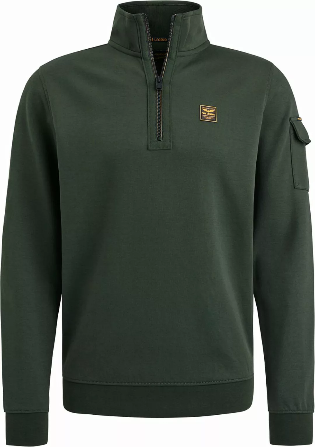 PME Legend Half Zip Pullover Interlock Olivgrün - Größe XXL günstig online kaufen