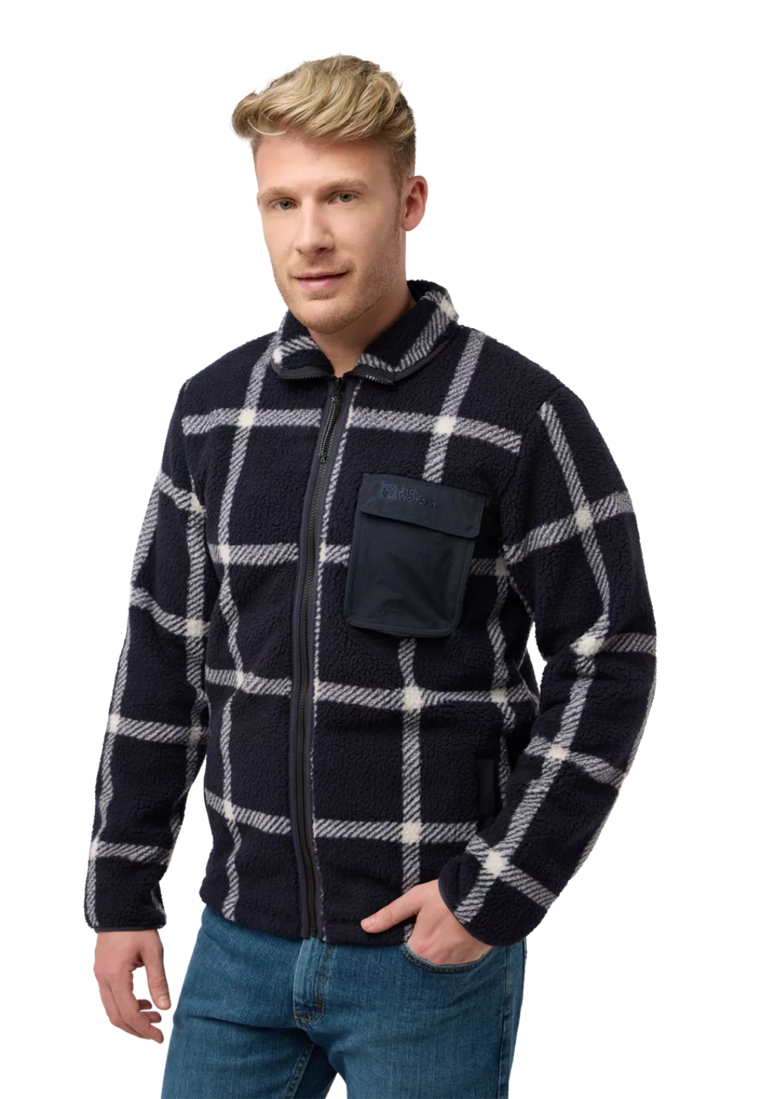 Jack Wolfskin Fleecejacke "FELSLICHT CHECK JACKET" günstig online kaufen