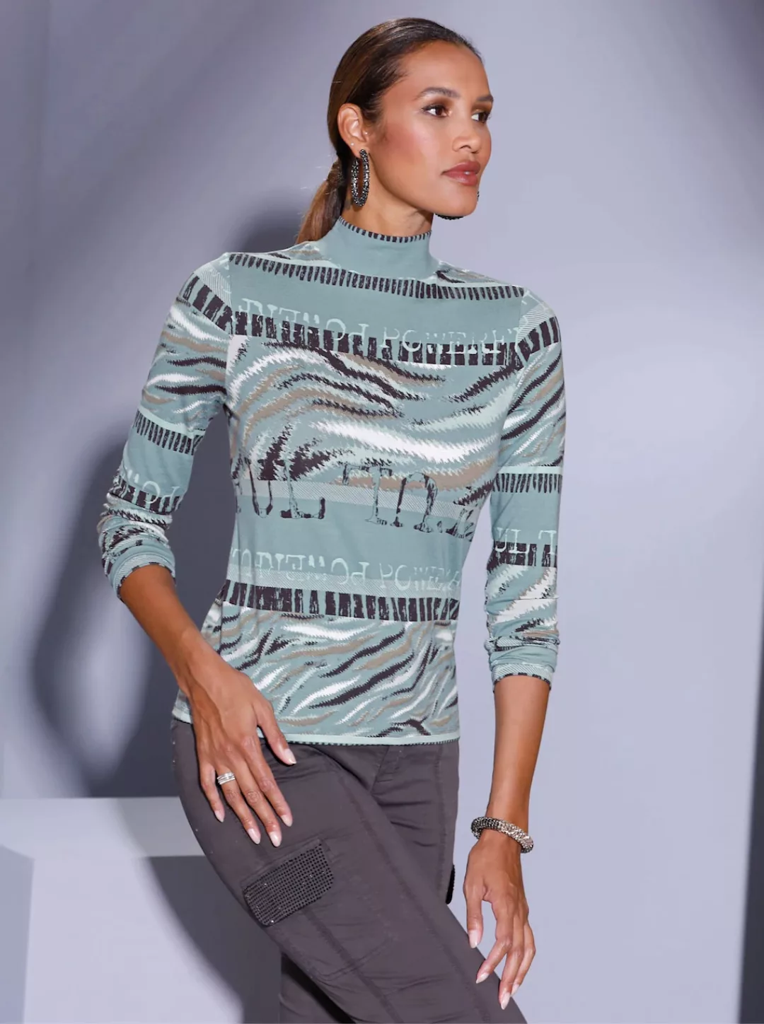 creation L Stehkragenshirt "Stehkragen-Shirt", (1 tlg.) günstig online kaufen