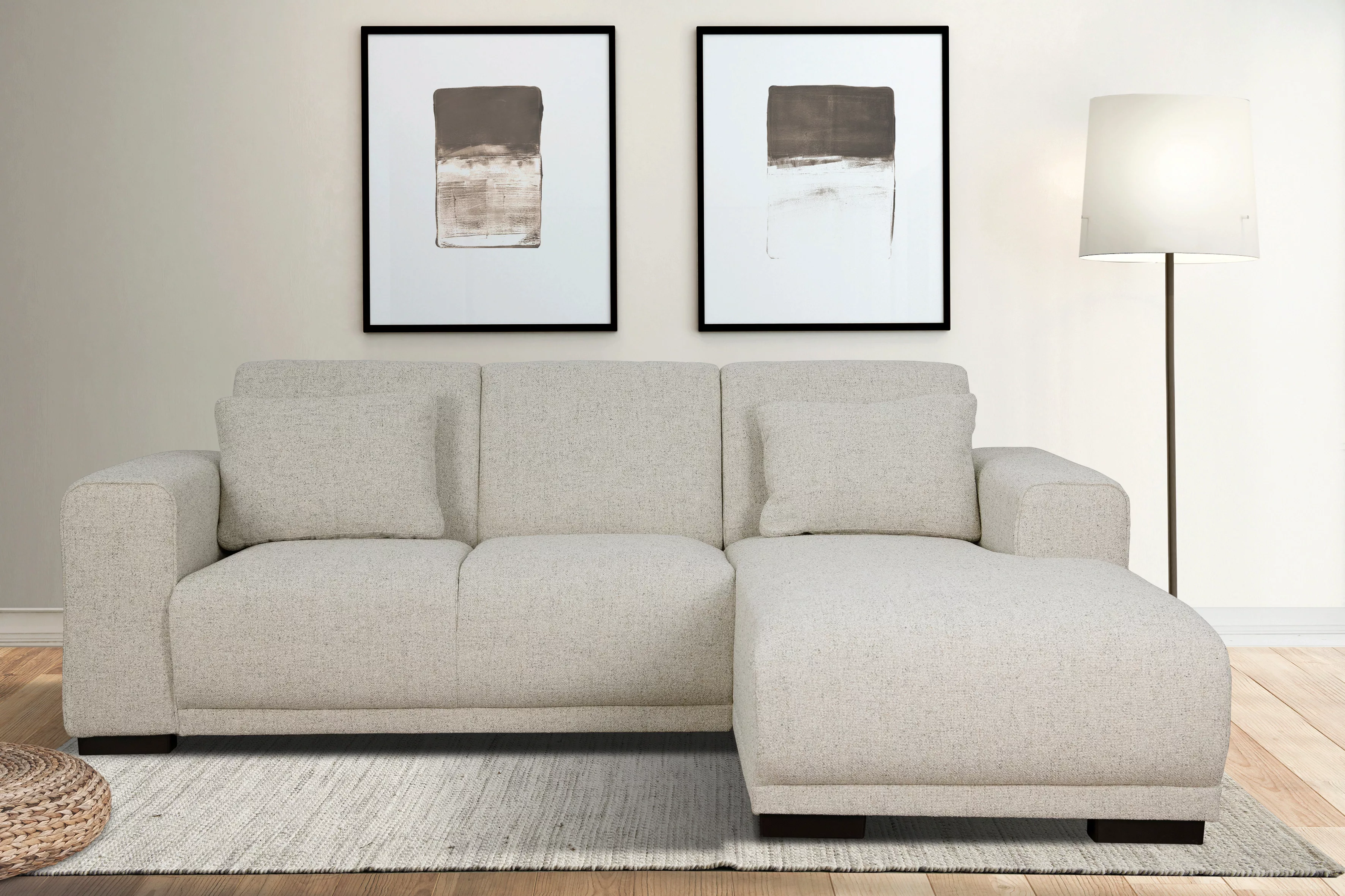 Home affaire Ecksofa Bornholm incl. 2 Kissen, Stellmaße 234x162 cm L-Form, günstig online kaufen