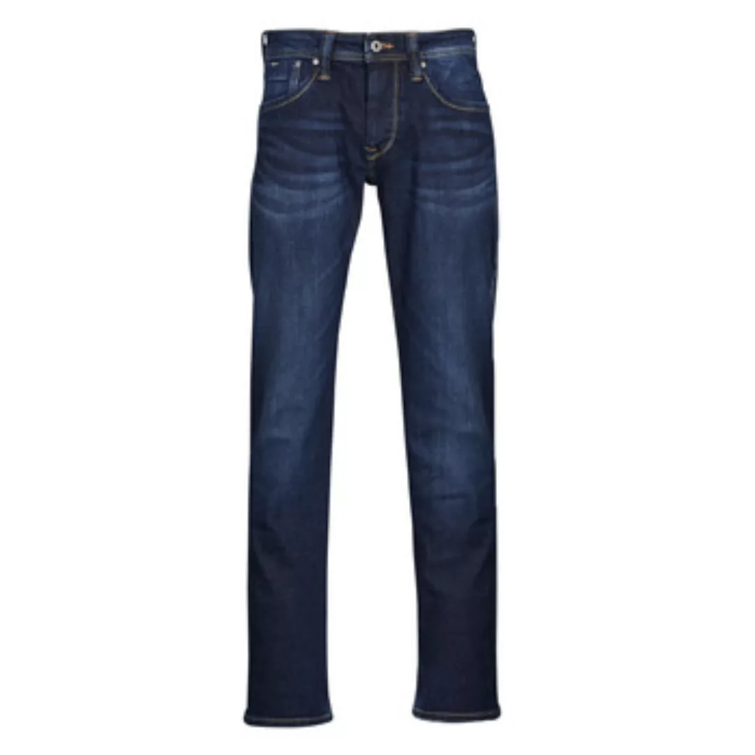 Pepe Jeans Herren Jeans Cash - Regular Fit - Blau - Streaky Stretch Medium günstig online kaufen