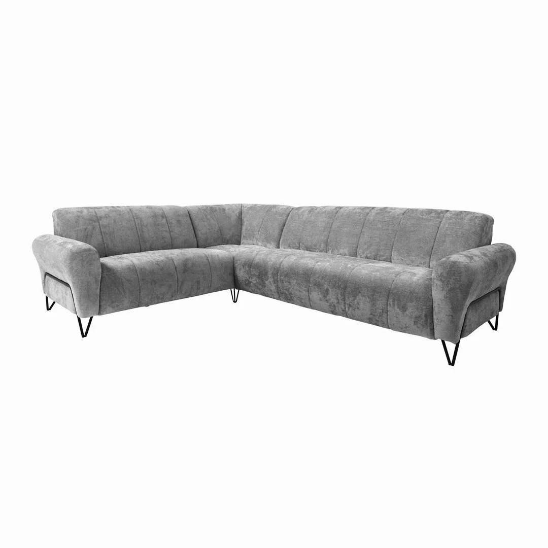 Beautysofa Ecksofa mit Metallbeine in schwarzer günstig online kaufen