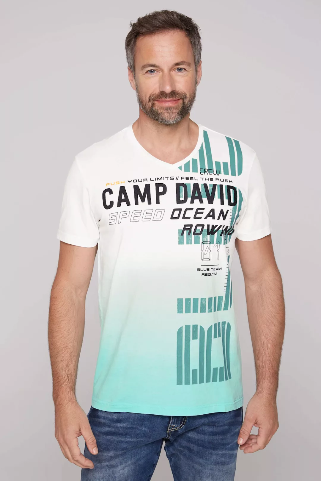 CAMP DAVID V-Shirt, mit maskulinem V-Ausschnitt günstig online kaufen