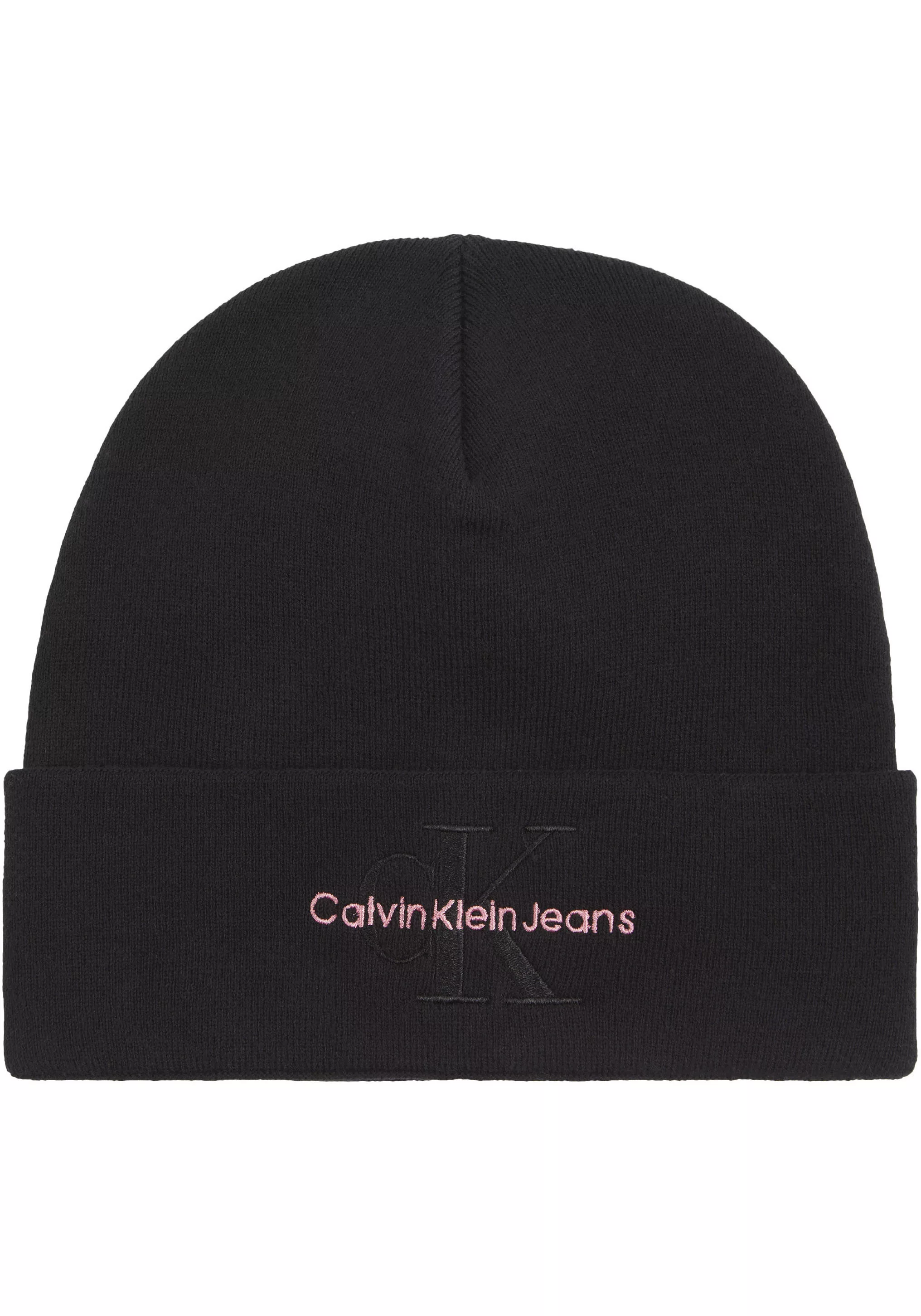 Calvin Klein Jeans Beanie "MONO LOGO EMBRO BEANIE", mit Logostickerei günstig online kaufen