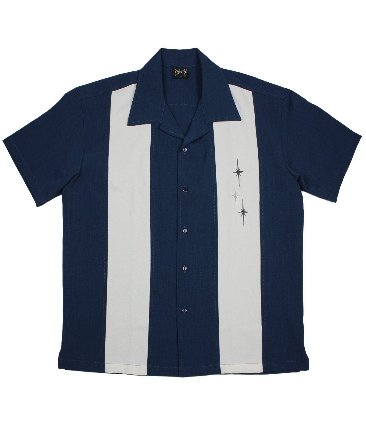 Steady Clothing Kurzarmhemd Three Star Panel günstig online kaufen