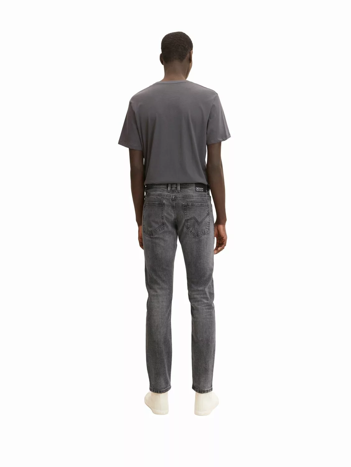 Tom Tailor Denim Herren Jeans Piers - Slim Fit - Grau - Destroyed Mid Stone günstig online kaufen