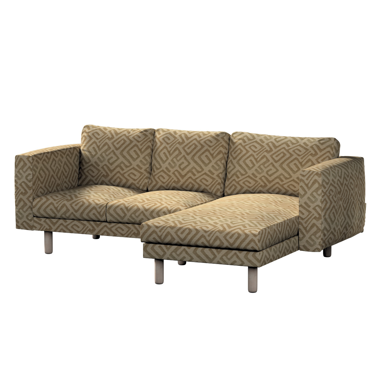 Bezug für Norsborg 3-Sitzer Sofa mit Recamiere, mocca, Norsborg Bezug für 3 günstig online kaufen