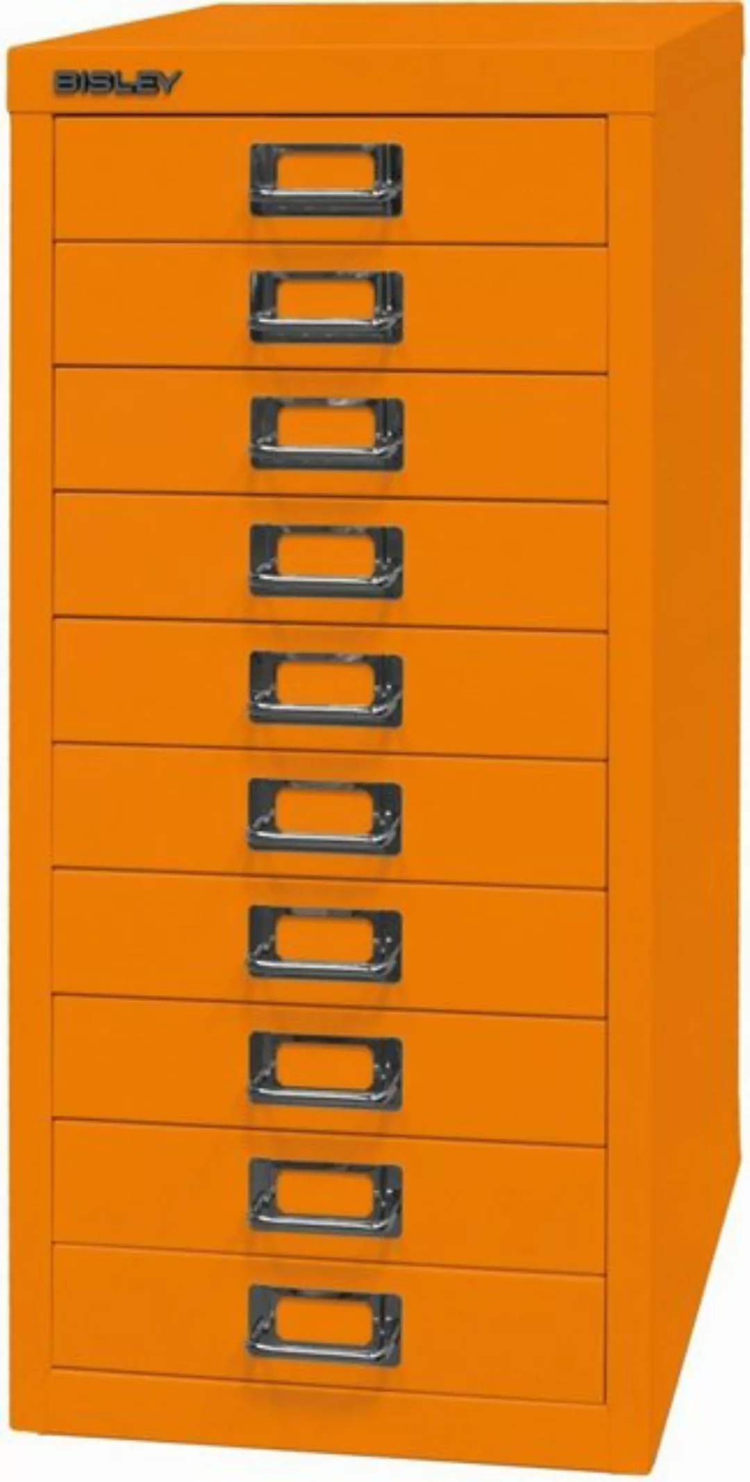 Bisley Aktenschrank Schubladenschrank Basis A4 10 Schübe orange günstig online kaufen