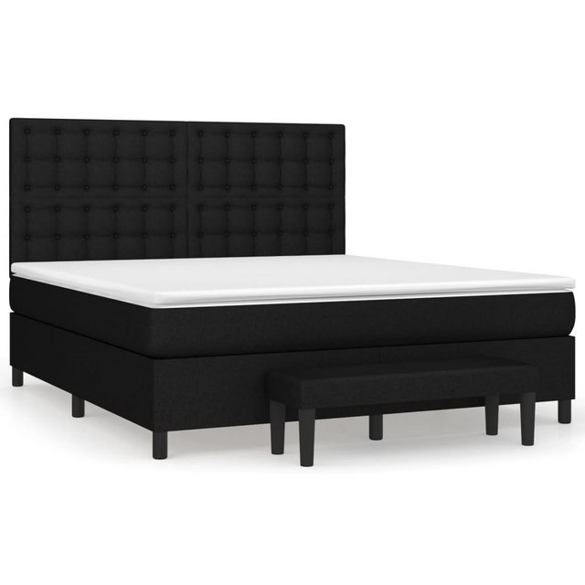 vidaXL Boxspringbett Boxspringbett mit Matratze und Fusshocker Stoff (160 x günstig online kaufen