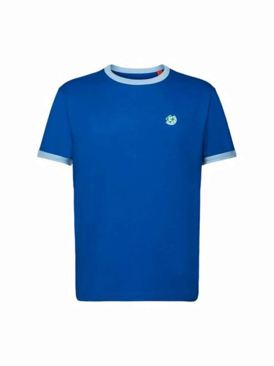 Esprit T-Shirt Baumwoll-T-Shirt mit Logo und Rundhalsausschnitt (1-tlg) günstig online kaufen
